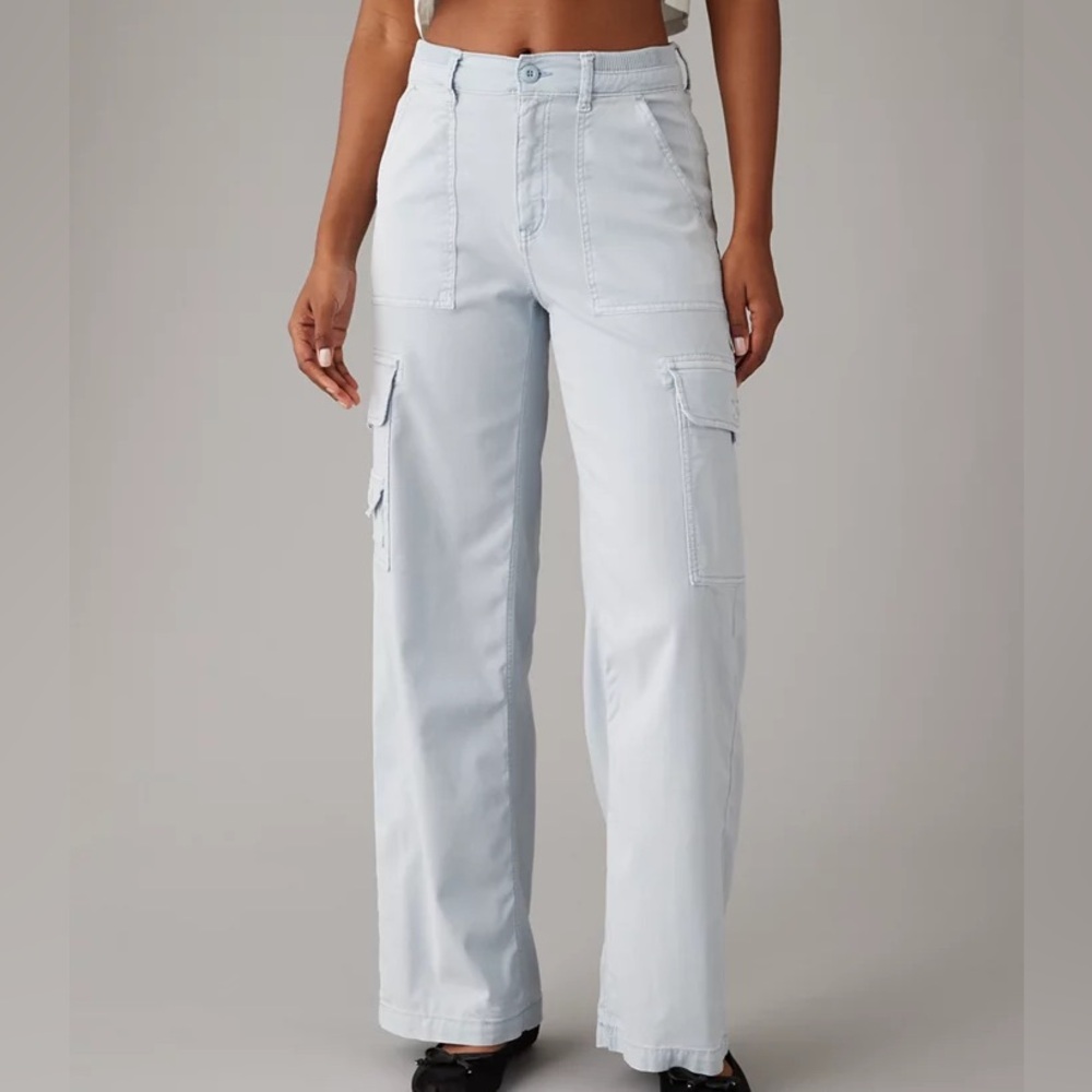 American Eagle Dreamy Drape Cargo Super High Rise Pant